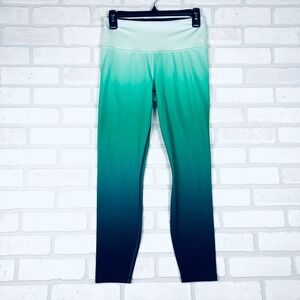 Athleta Ombre High Waisted Leggings Athletic Workout Yoga‎ Pants Small Green
